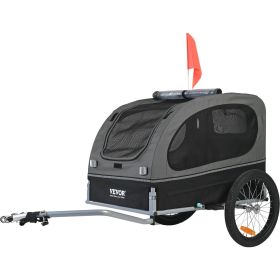 VEVOR Dog Bike Trailer, Supports up to 88 lbs, Easy Folding Frame with Quick Release Wheels, Universal Bicycle Coupler