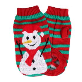 1Pc Pet Christmas Turtleneck Sweater Dog Christmas Sweater (Option: SnowmanS)